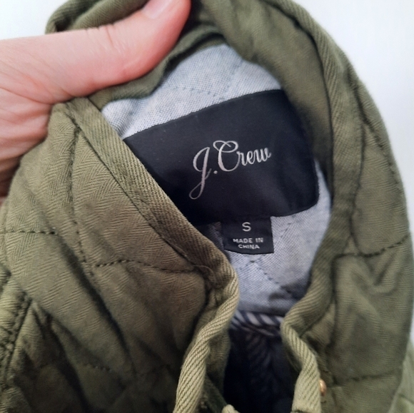 J.Crew Deep Moss Quilted Downtown Field Jacket S - Picture 6 of 8